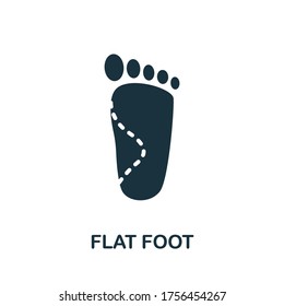 Flat Foot icon. Simple element from trauma rehabilitation collection. Creative Flat Foot icon for web design, templates, infographics and more