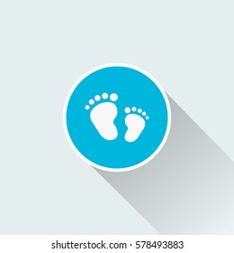 flat foot print icon
