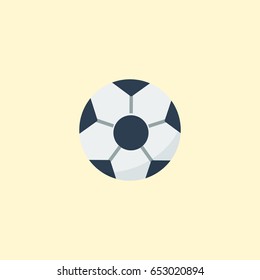 Flat Football Element. Vector Illustration Of Flat Ball  Isolated On Clean Background. Can Be Used As Football, Field And Ball Symbols.