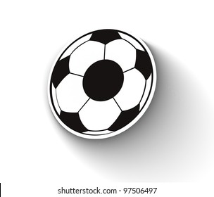 Flat football icon design element vector.