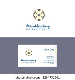 Flat Football  Logo and Visiting Card Template. Busienss Concept Logo Design