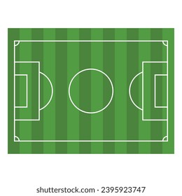 Flat Football Soccer Ground Pitch Vector Illustration Top view Football Soccer Ground Icon