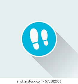 flat footmark icon