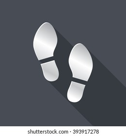 Flat footstep icon
