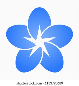 Flat Forget Me Not Flower Pixel Perfect Vector Icon