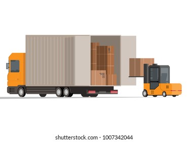 Flat forklift and truck