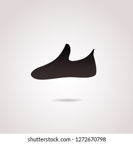 Flat, formal shoes vector icon. 