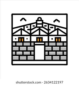 Ícone de forte plano conceito de design de ilustração moderna isolado