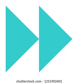 Flat forward or backward icon audio sign player interface button. Multimedia audio video movie pictogram. Vector illustration a graphic element for web internet design.