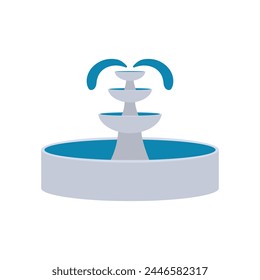 Flat fountain icon vector illustration