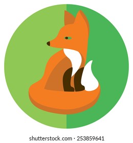 flat fox icon