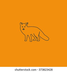 Flat fox illustration.