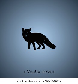 Flat fox illustration.