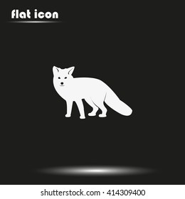 Flat fox illustration.