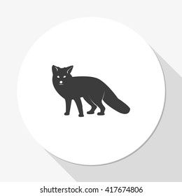 Flat fox illustration.