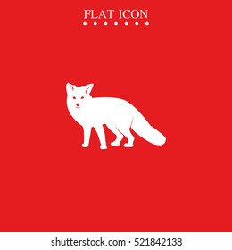 Flat fox illustration.