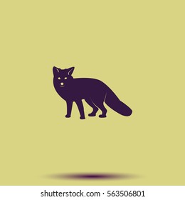 Flat fox illustration.