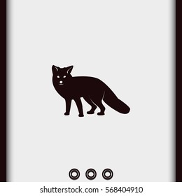 Flat fox illustration.