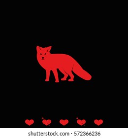 Flat fox illustration.