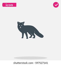Flat fox illustration.