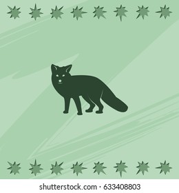 Flat fox illustration.