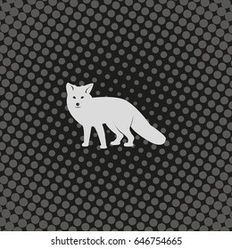 Flat fox illustration.