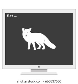 Flat fox illustration.