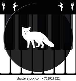 Flat fox illustration.