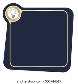 Flat frame for your text and bulb