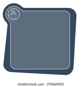 Flat frame for your text and mouse symbol