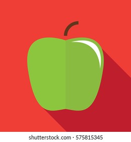 Flat freen apple icon