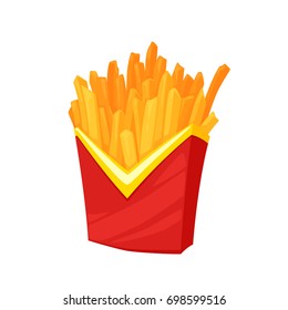 Flat French Fries Vector Isolated Object Stock Vector (Royalty Free ...