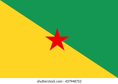 Flat French Guiana flag vector background