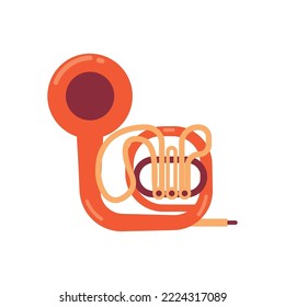 flat french horn over white