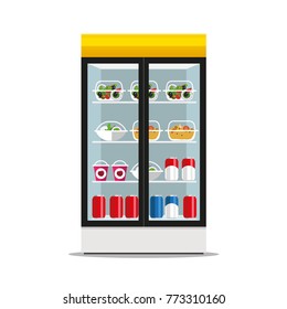 flat fridge supermarket 