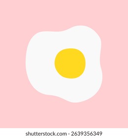 A flat fried egg with white edges and yellow yolk. Ideal for breakfast menus, cooking apps, or brunch themes.