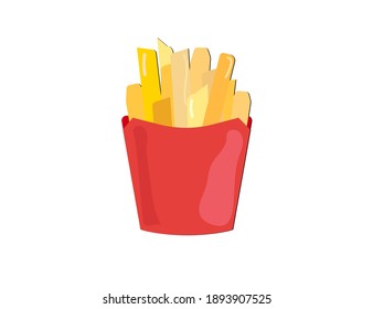 flat fries potato icon. Vector