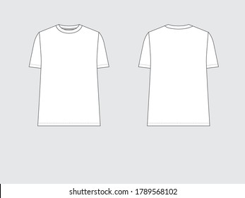 flat front and black t-shirt pattern