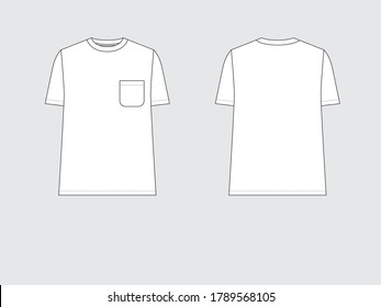 flat front and black t-shirt pattern