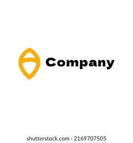  flat fruit letter a logo template