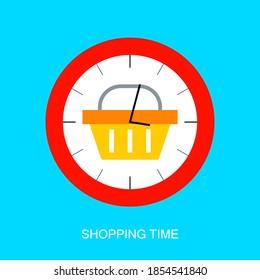 Flat Fruits Set. Vector Illustration of Shop Poster.