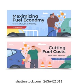 Flat Fuel Economy Horizontal Banners