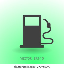 Flat fuel icon. Vector