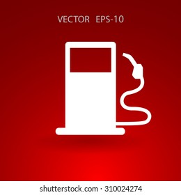 Flat fuel icon. Vector