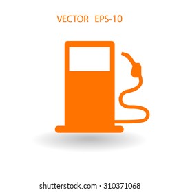 Flat fuel icon. Vector