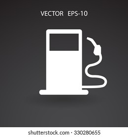 Flat fuel icon. Vector