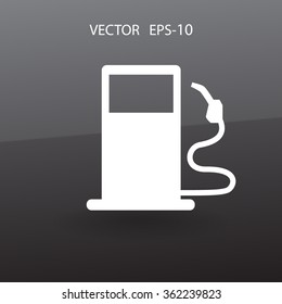 Flat fuel icon. Vector