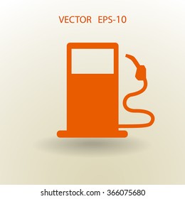 Flat fuel icon. Vector