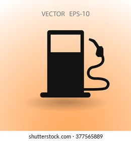 Flat fuel icon. Vector