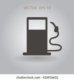 Flat fuel icon. Vector